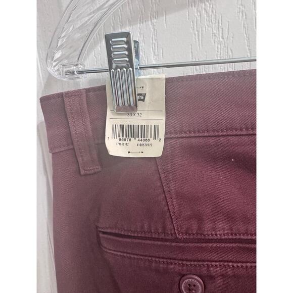 Levi's XX Chino Standard Tapered Burgandy Chino Pants Size 33 x 32 trendy comfy - Picture 7 of 12